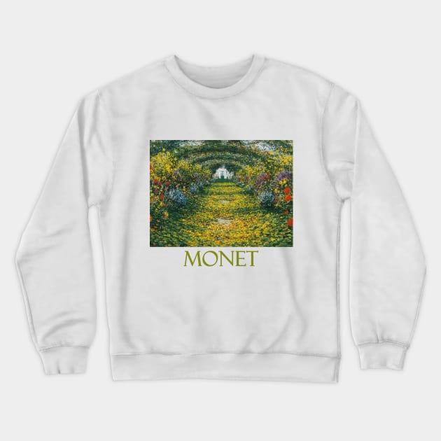 Garden at Giverny, Arches by Claude Monet Crewneck Sweatshirt by Naves